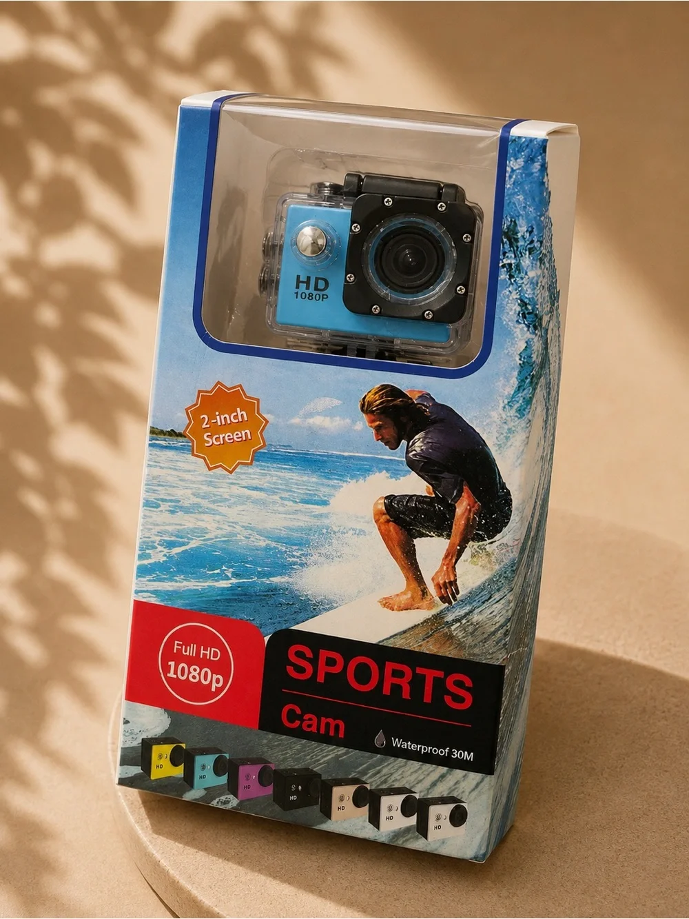 HD 1080P Waterproof Sports Action Camera Blue New in Box